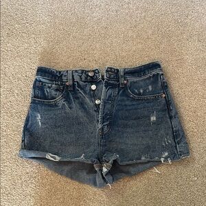 Wild Fable Blue Jean Shorts High-Waisted Distressed